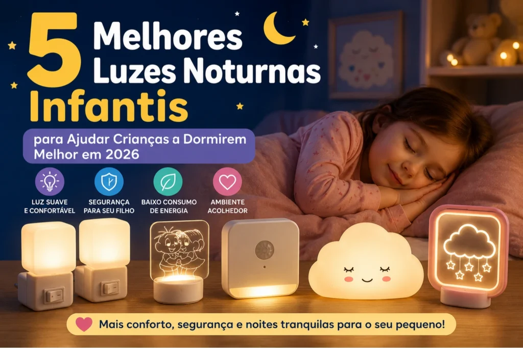 5 melhores luzes noturnas infantis para ajudar crianças a dormirem melhor em 2026