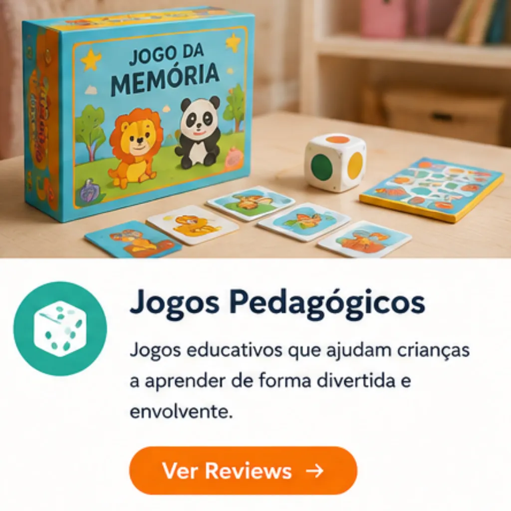 Jogos pedagógicos para alfabetização, raciocínio lógico, memória e aprendizado infantil.