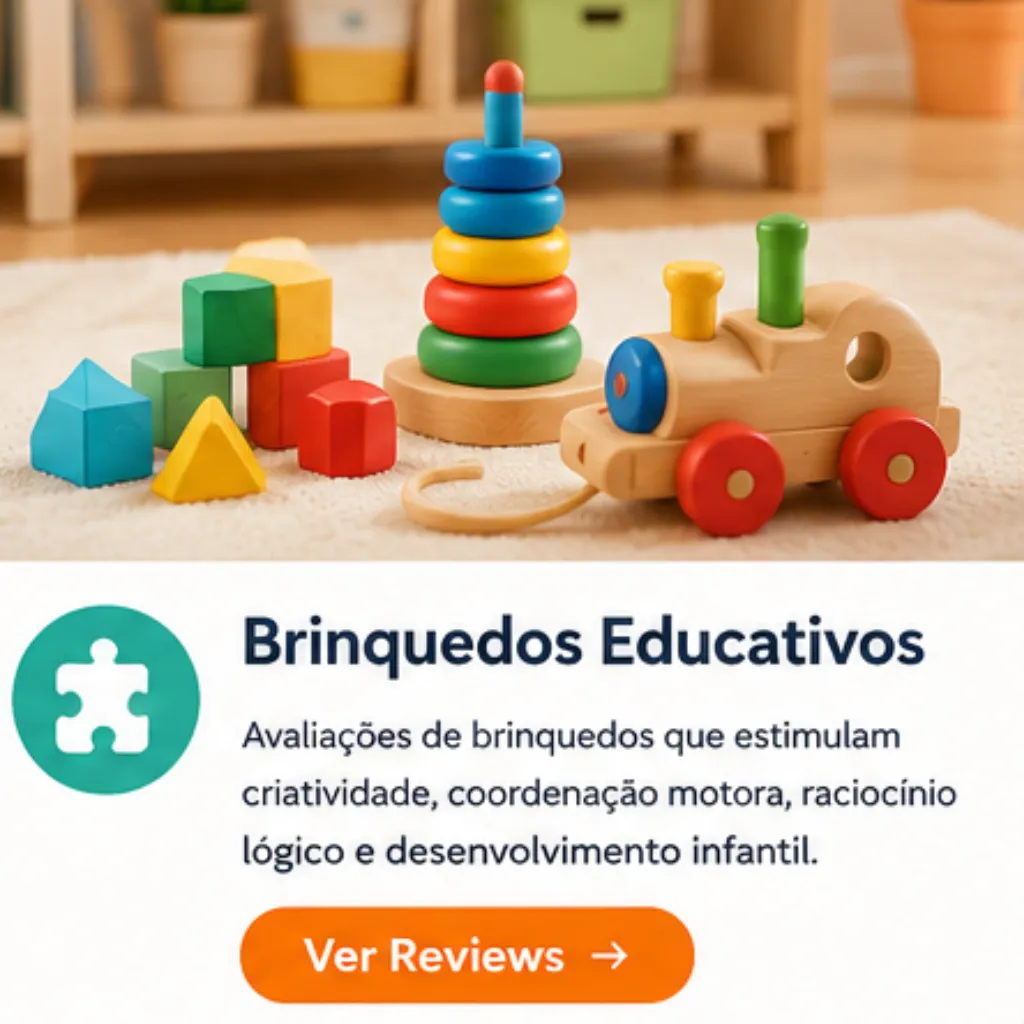 Brinquedos educativos que estimulam criatividade, coordenação motora e desenvolvimento infantil.